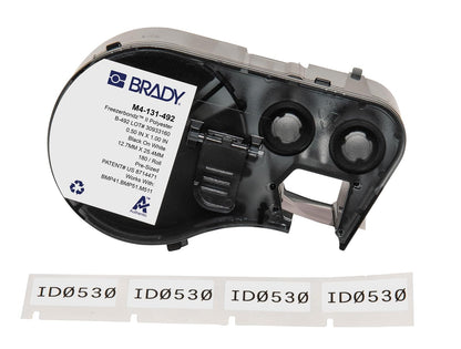 Brady Authentic Etiquetas de Vinilo Autolaminadas para Cables 180 Piezas - Negro sobre blanco - 0.5*1 inches