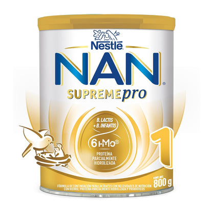 NAN 1 Supreme Pro Fórmula Para Lactantes Con Hierro 0-6 Meses Lata 800 g