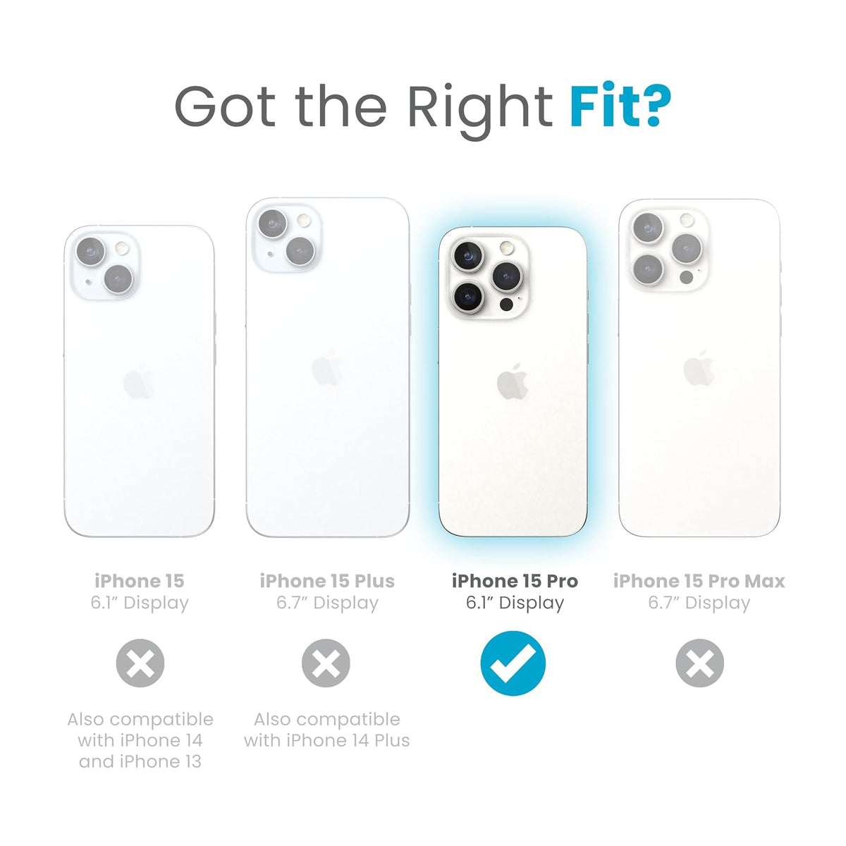 Speck - Funda para iPhone 15 Pro ClickLock con bloqueo antideslizante, construida para MagSafe, agarre de protección contra caídas, resistente a los arañazos, tacto suave, funda para teléfono de 6.1 pulgadas, agarre Presidio2 gris carbón/bronce frío/blanc