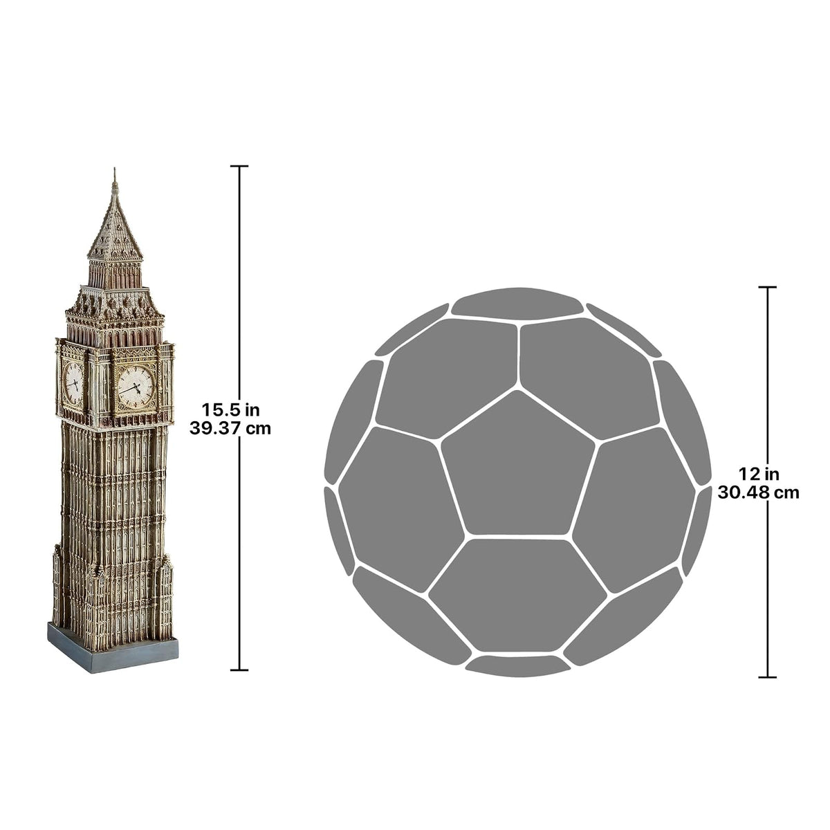 Design Toscano JQ8908 Big Ben - Estatua de Torre de Reloj, a Todo Color