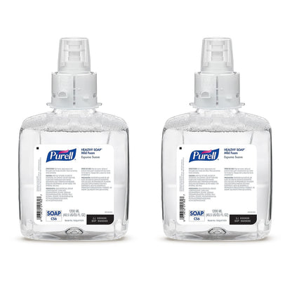 PURELL - Jabón saludable de espuma suave, 1200 ml de repuesto para dispensador automático de jabón de manos PURELL CS6, 2 unidades (paquete de 1) - 6574-02 - Fabricado por GOJO, Inc