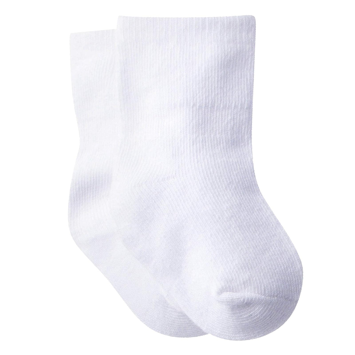 Gerber - Calcetines de bebé, Tobilleros, Unisex, 8 pares, Blanco, Sólido