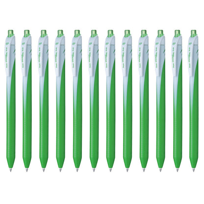 Pentel EnerGel Bolígrafo Retráctil Punto 0.7mm, Caja 12 Piezas - Tinta Verde Claro