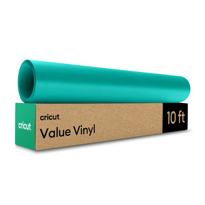 Cricut Vinilo Value 30.5 cm x 3 m, Colores Surtidos - Verde azulado (Matte)