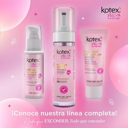 Espuma Íntima Kotex, Vulva Wellness 240 ml