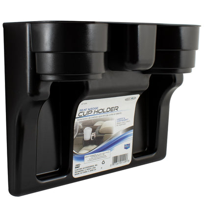 Custom Accessories 91125 Soporte de Cuña para Asiento Negro | Construcción de plástico duradero, se adapta a latas y botellas de tamaño regular, fácil instalación de asiento y consola