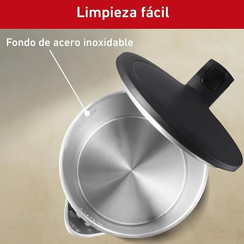 T-fal Hervidor Maxx Eléctrico de 1.5L KO1408U0 | Potencia 1350W, cuerpo seguro al tacto, base 360°, auto-apagado
