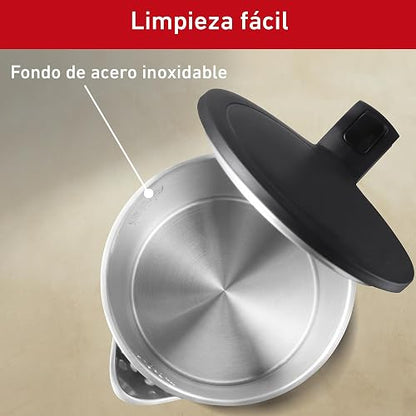 T-fal Hervidor Maxx Eléctrico de 1.5L KO1408U0 | Potencia 1350W, cuerpo seguro al tacto, base 360°, auto-apagado
