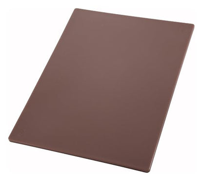 Winco - Tabla de cortar, 12 x 18 x 1/2 pulgada, color marrón