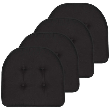 Sweet Home Collection - Cojín de espuma viscoelástica para silla (43 x 40 cm), color negro