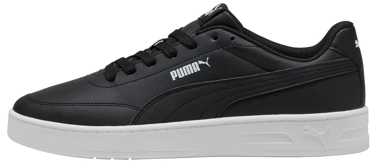 PUMA Court Classic Clean Tenis Unisex - 23.5 cm - Negro con Blanco