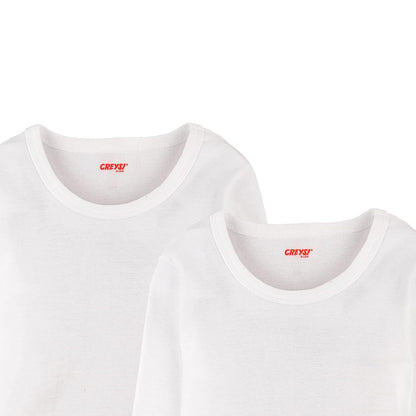 Baby Creysi Playera Manga Larga para Niño Paquete de 4 Algodón Hipoalergénico Blanco