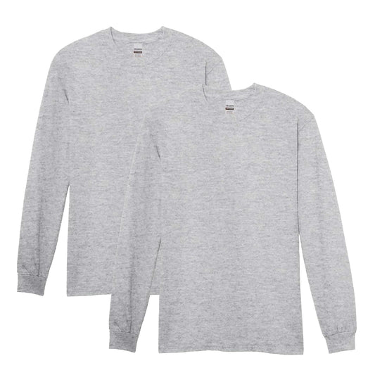 Gildan - playera de manga larga de algodón pesado para adultos, estilo G5400, paquete de 2