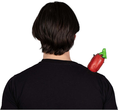 REV Mascota de Hombro Jalapeño Mexicano con Bigote Adulto, Accesorio ShoulderBuddy en Látex Divertido para Fiestas Mexicanas, Partidos, Eventos Deportivos, Porras, Estadios, Halloween