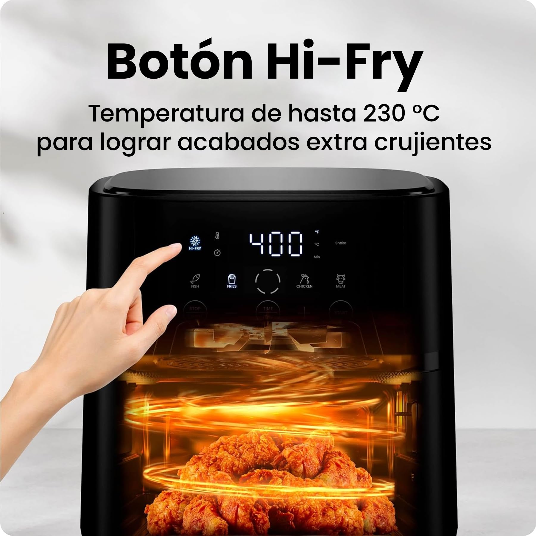 Chefman | Freidora de Aire Digital de 5.7 Litros de capacidad | TurboFry | Control Digital de un solo Toque