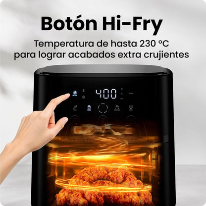 Chefman | Freidora de Aire Digital de 5.7 Litros de capacidad | TurboFry | Control Digital de un solo Toque