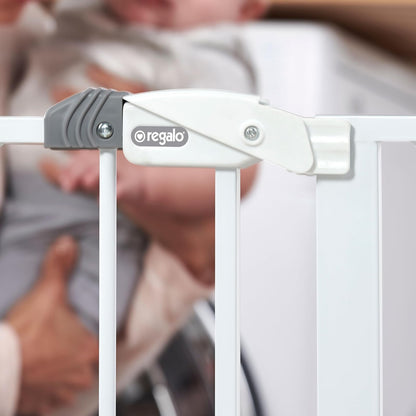 Regalo Easy Step Puerta de Seguridad, Blanco, para adaptarse a aberturas de entre 29-34 y 35-38,5 pulgadas de ancho, 30 pulgadas de alto. 73.66-86.36 CM y 88.9-97.79 CM de ancho, 76.2 CM de alto.