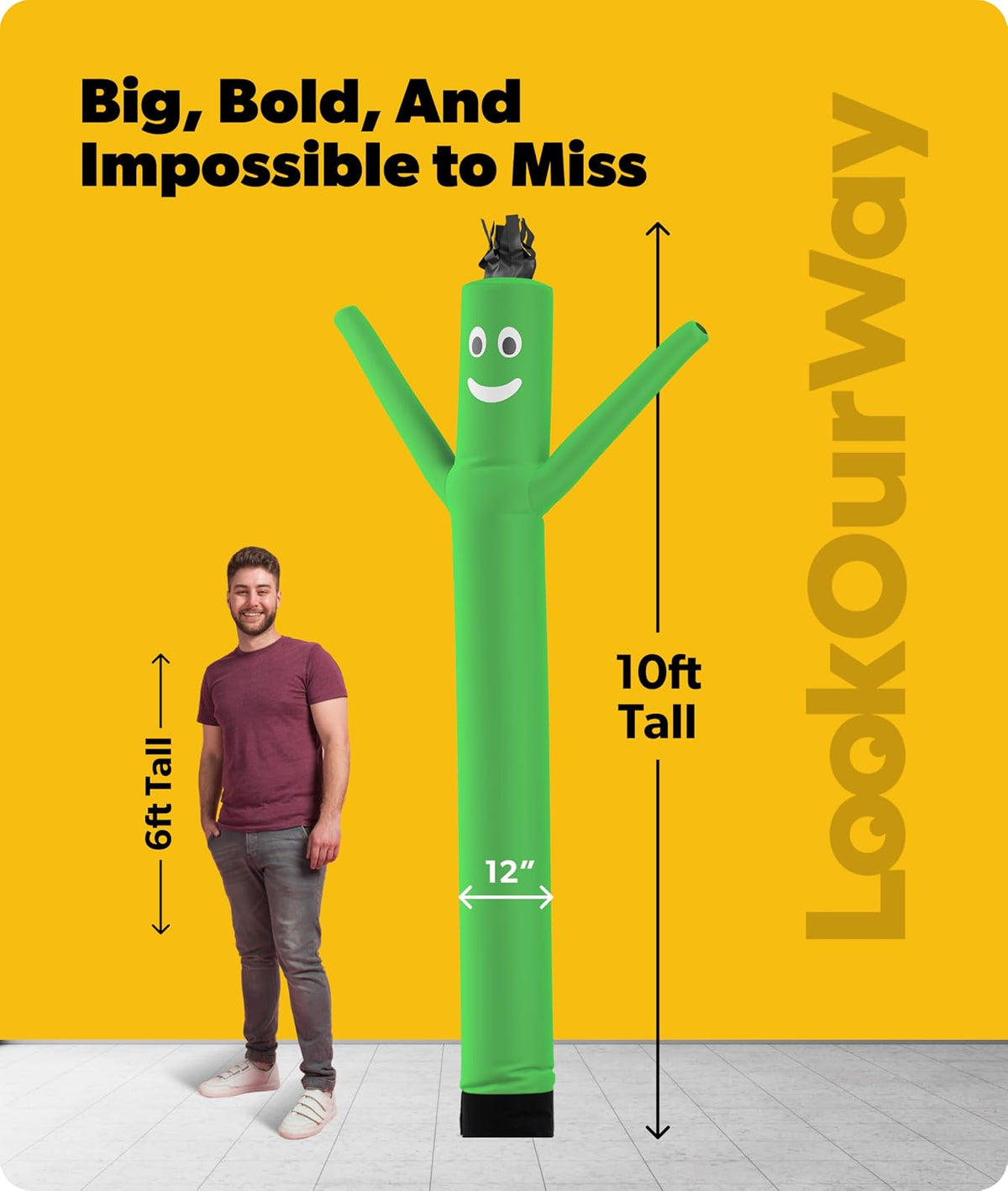 LookOurWay Tubo de Inflable de Aire Man fijación, 10-Feet, (no soplador)