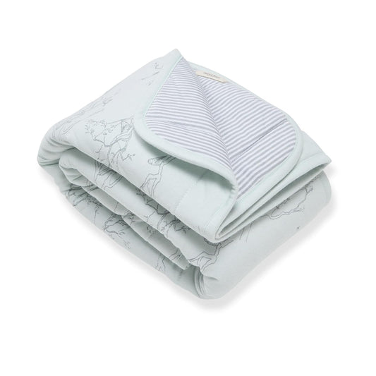 Burt's Bees Baby Manta Reversible para Bebé | Algodón 100% Orgánico, 30 x 40 Pulgadas, Acolchado, Guardería, Carriola, Tummy-Time