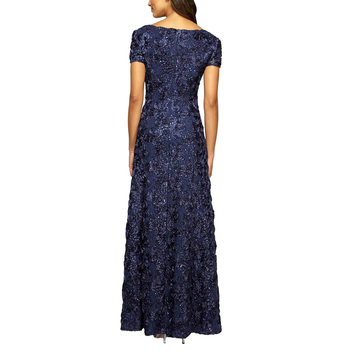 Alex Evenings Vestido pequeño de Manga Larga Casquillo para Mujer