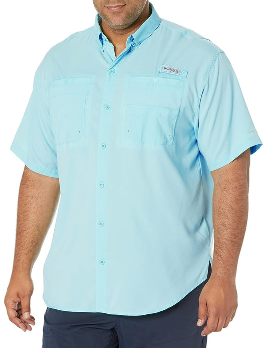 Columbia PFG Tamiami II Camisa de Pesca Manga Corta para Hombre - M - Gulf Stream