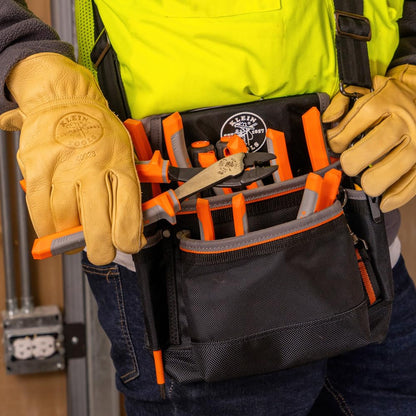 Klein Tools 1005RINS - Alicates aislados, fabricados en Estados Unidos, herramienta de corte y prensado para cables y conectores aislados y no aislados de 10 a 22 AWG, nominal de 1000 V