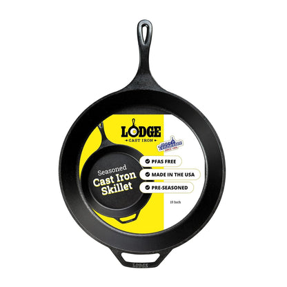 Lodge Sartén de Hierro Precurada, Lista para Usar - 38 cm - Multicolor - Sartén