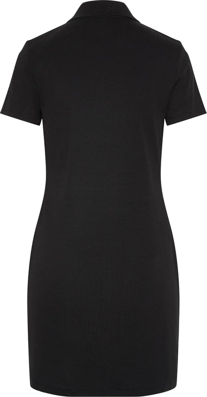 Calvin Klein SS MONOLOGO 2X2 Baby Rib Polo Dress Vestido Mujer
