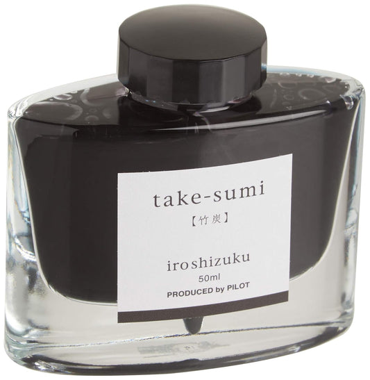 Pilot Namiki Iroshizuku - Pluma Estilográfica (Tinta Embotellada, Chiku-Rin), Negro, 8.6 Cm