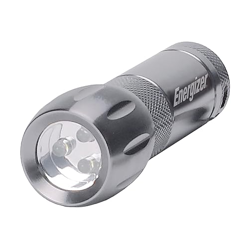 Energizer - Linterna LED Compacta, 80 Lúmenes, Cuerpo Metálico | Incluye cordón para colgar, Funciona con 3 pilas AAA, Ideal para camping, emergencias y uso cotidiano