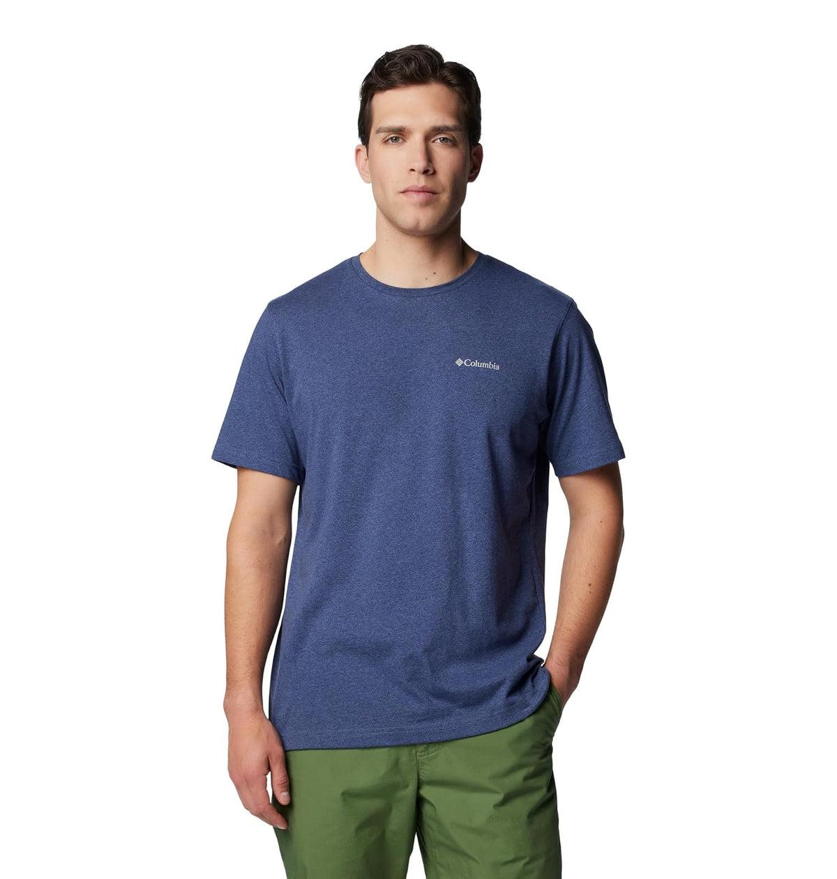 Columbia Thistletown Hills Camisa de Manga Corta para Senderismo, Hombre - jaspeado (Dark Mountain Heather) - 5X