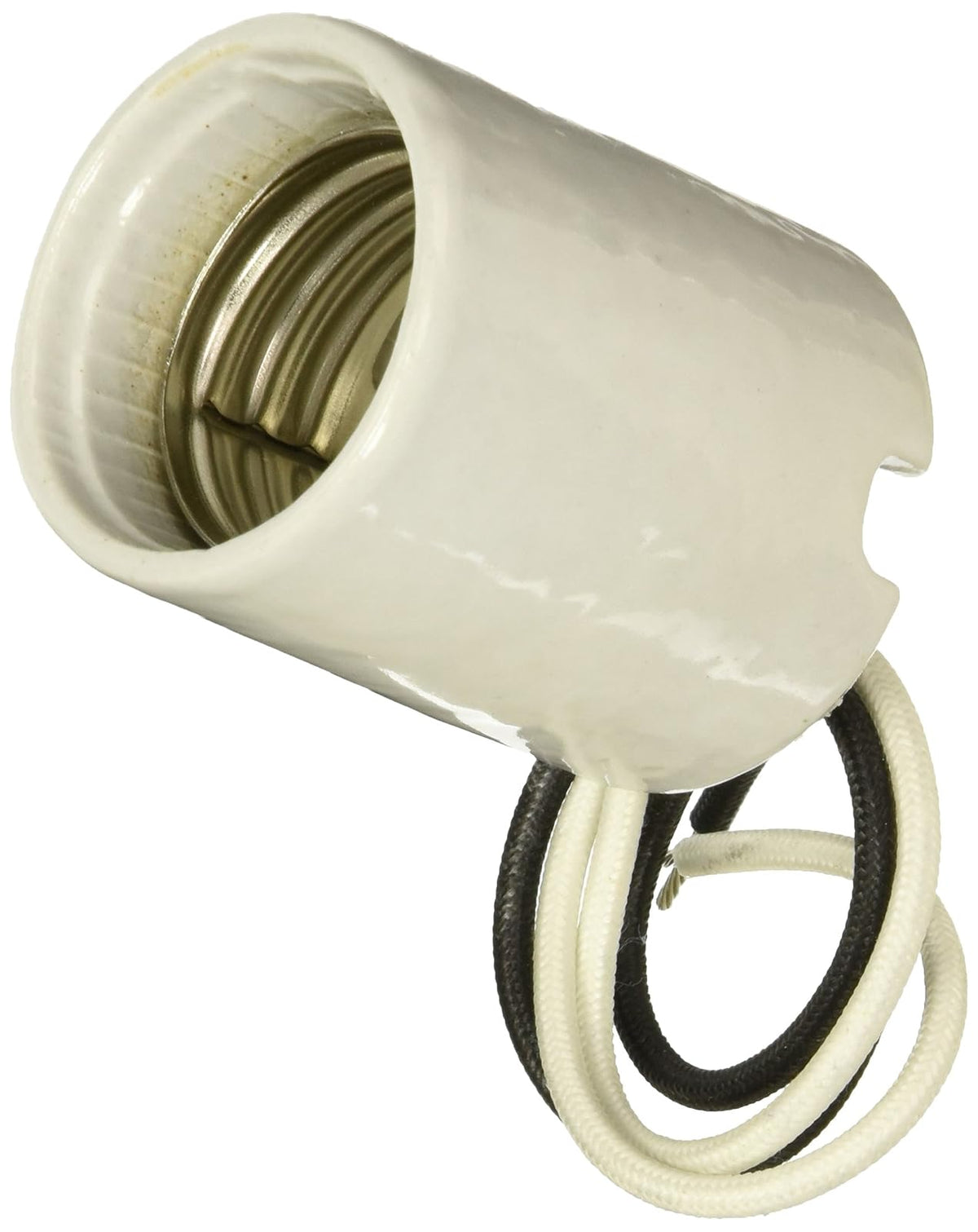 Leviton 8756-J - Portalámparas incandescentes (base Mogul, 1500 W, 600 V, sin llave, cuerpo de porcelana), color blanco