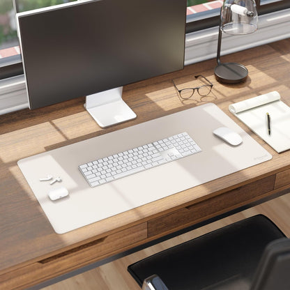 Smead 64831 - Alfombrilla de computadora de piel vegana con respaldo de gamuza sintética antideslizante, organizador de computadora perfecto para decoración de oficina, 80 x 39,9 cm, tamaño mediano,