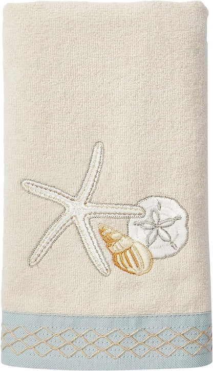 Avanti Linens - Toalla de Mano, Toalla de algodón Suave y Absorbente, Accesorios de baño inspirados en la Playa (colección Seaglass Collection)