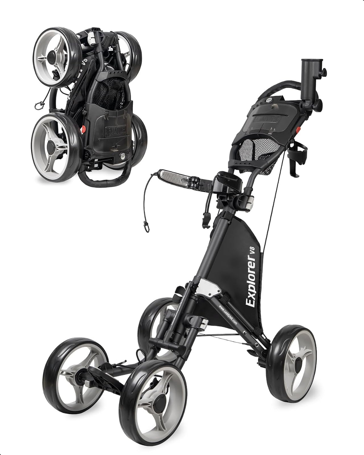 CaddyTek Explorer V8 - Superlite Carrito de Golf de 4 Ruedas, Explorer versión 8