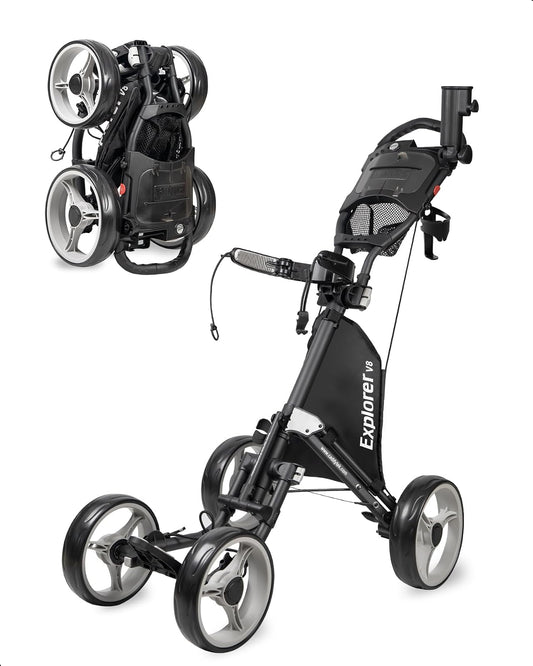 CaddyTek Explorer V8 - Superlite Carrito de Golf de 4 Ruedas, Explorer versión 8