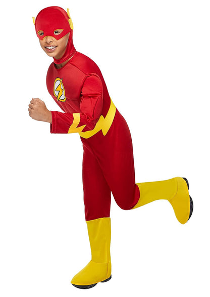 Rubie's - Disfraz de Flash de DC Comics, de lujo, para niños, con músculos pectorales, tamaño mediano