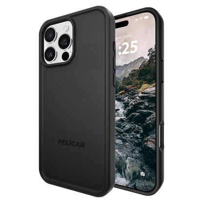 Pelican Shield Estuche para iPhone 16 Pro Max, Compatible con MagSafe - Protector Negro - iPhone 16 Pro Max