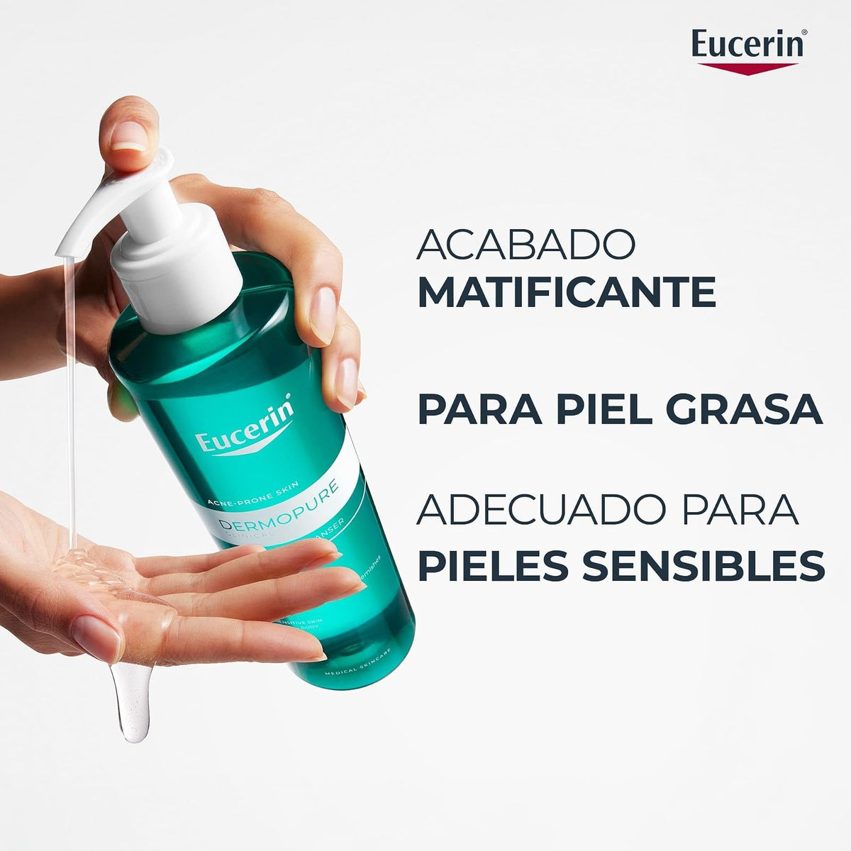 Eucerin Dermopure Gel Limpiador Facial, 200 Ml