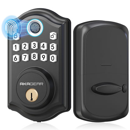AkaGear DS10 - Cerradura de puerta de entrada sin llave, bloqueo de puerta de entrada sin llave, bloqueo de teclado electrónico, cerradura de puerta inteligente, cerradura de teclado para puerta