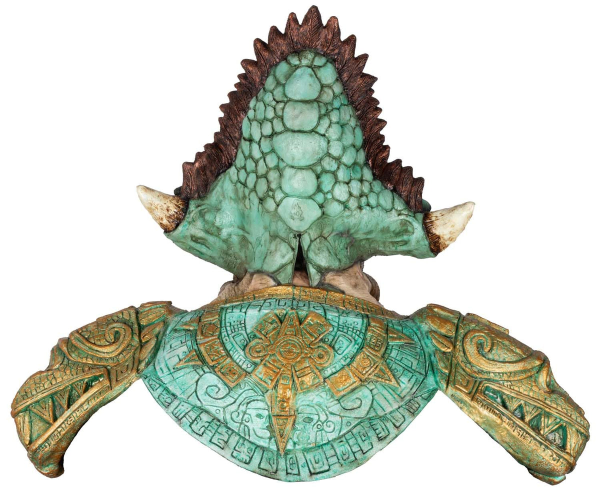 Ghoulish Productions Máscara de látex Quetzalcóatl, Cosplay Quetzalcoatl Serpiente Emplumada Unitalla, Dios Mexica Ideal para usar en Fiesta de Halloween, Festivales, Casas del Terror