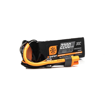 Spektrum Smart RC LiPo Battery Pack: 2200mAh 4S 14.8V 30C con Conector IC3 (Compatible con EC3), SPMX22004S30, Negro