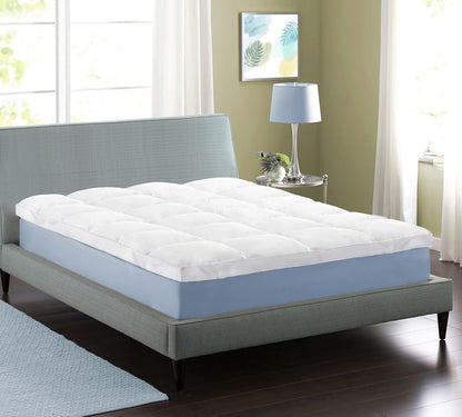Grand Down - Colchón de plumón alternativo para todas las estaciones, color blanco, Moderno, Blanco, Individual, 1, 1
