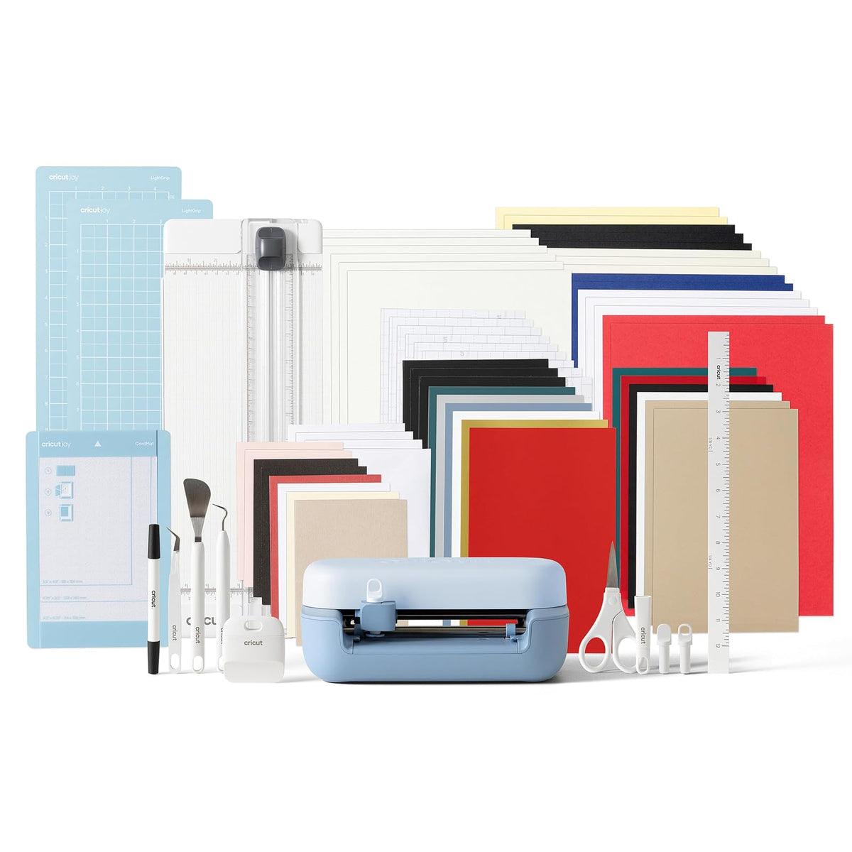 Cricut Plotter de Corte Joy 2 Paquete Deluxe Ultracompacta Color Azul | Incluye suministros para 55 proyectos + contenido digital adicional, perfecto para hacer tarjetas, pegatinas, etiquetas y más