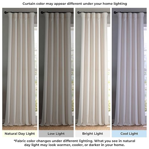 HPD Half Price Drapes - Cortinas de Lino sintético para Sala de Estar (1 Panel), 50 de Ancho x 96 de Largo, Cortinas texturizadas para oscurecer la habitación para recámara, 96 Pulgadas de Largo