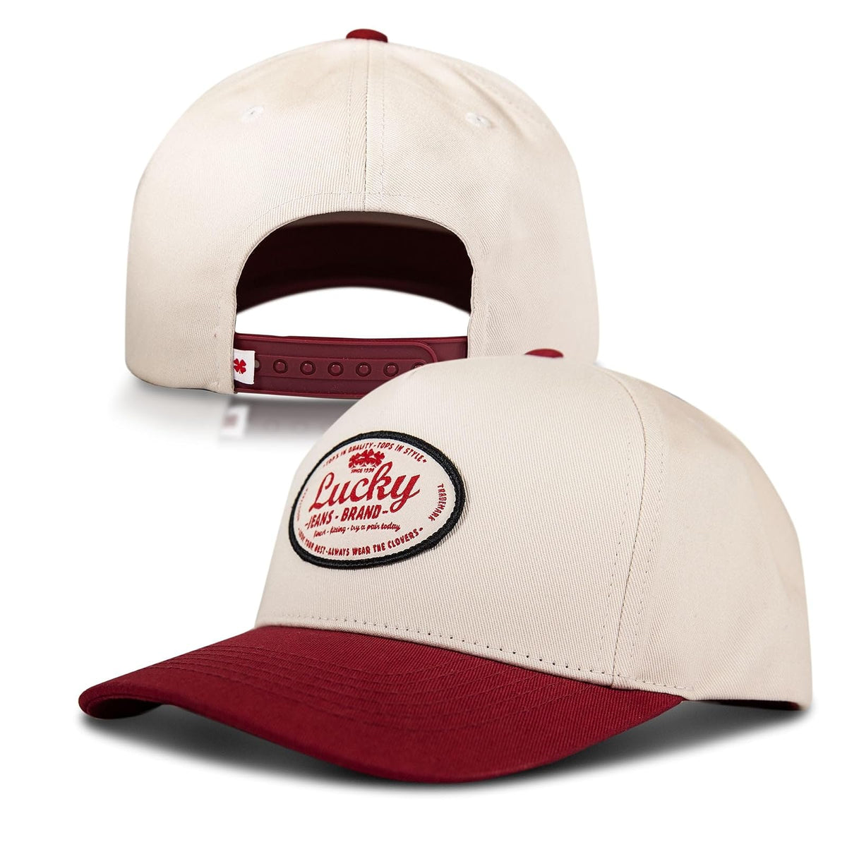 Lucky Brand Cotton Embroidered Baseball Cap with Adjustable Straps for Men and Women (One Size Fits Most) Gorra de béisbol Unisex Adulto