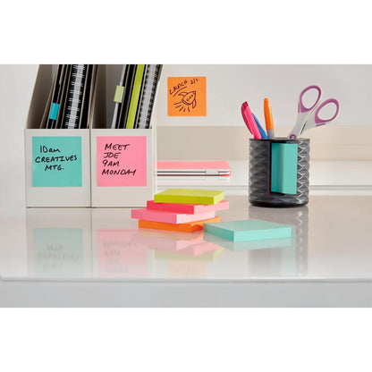 Post-it Dispensador Vertical de Notas Adhesivas Pop Up, Color Negro, Incluye 1 pad de notas Post-it Pop Up Amarillas