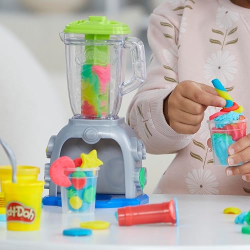 Play-Doh - Licuadora de Batidos Coloridos - Set de licuadora de Juguete - Artículos de Cocina de Juguete - Juguetes para Actividades de Manualidades para niños y niñas a Partir de 3 años