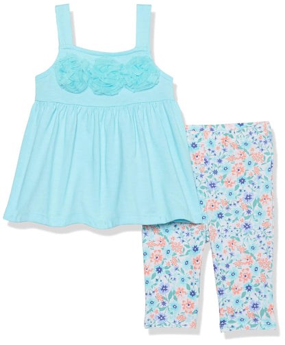 Kids Headquarters conjunto de túnica y leggings para niña - Cueva de hielo azul - estampado - 18 Meses