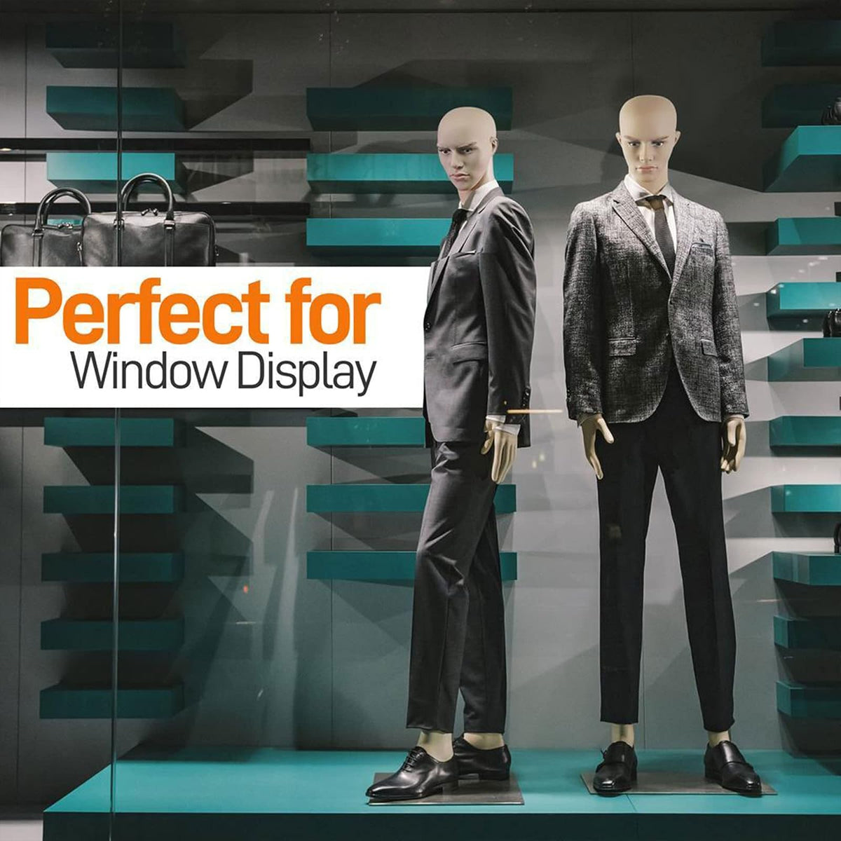 SereneLife Maniquí Masculino Completo de 185 cm con Cabeza Ajustable, Extremidades Flexibles. Diseño Desmontable con Soporte metálico, Ideal para Tiendas de Ropa, Boutiques, Exposiciones y Más